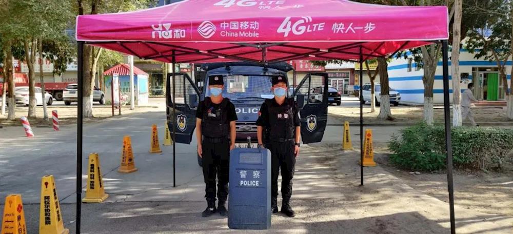 第一師阿拉爾市公安局特警支隊(duì)：全力以赴，堅(jiān)決打贏疫情防控阻擊戰(zhàn)！